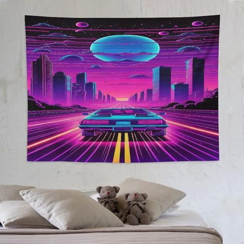 LCWWW Sportwagen Tapisserie Wandteppiche 3D-Druck Wandteppich Wandbehang Heimdekoration Wandtep 150×200cm von LCWWW