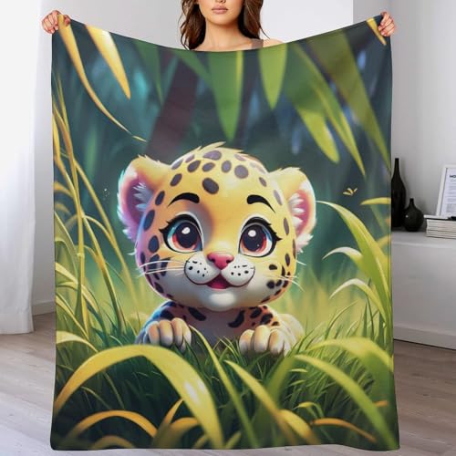 LCWWW Süßer Leopard Fleece Decke, Flauschige Kuscheldecken, Superweiche Leichte Flannel Wohndecke Mit Druck Für Couch Bett/Sofa 130×150cm LCWWW Süßer Leopard Fleece Decke, Flauschige Kuscheldecken, Superweiche Leichte Flannel Wohndecke Mit Druck Für Couch Bett/Sofa 130×150cm von LCWWW