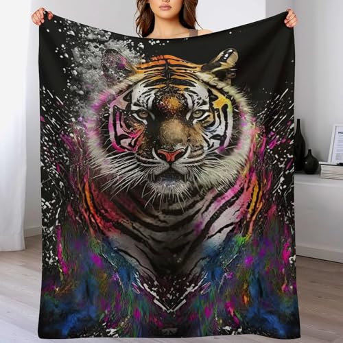 LCWWW Tiger Decke, Flannel Tagesdecke Couchdecke Sesseldecke Wohndecke Vier Jahreszeiten Kuscheldecke Sofadecke 100×130cm LCWWW Tiger Decke, Flannel Tagesdecke Couchdecke Sesseldecke Wohndecke Vier Jahreszeiten Kuscheldecke Sofadecke 100×130cm von LCWWW