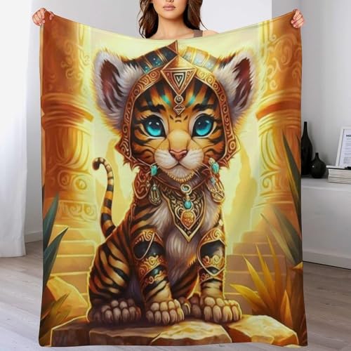 LCWWW Tiger Decke Vier Jahreszeiten Wohndecke Couchdecke Weiche Fleecedecke Flannel Sofaüberwurf Tagesdecke Für Bett/Sofa 100×130cm LCWWW Tiger Decke Vier Jahreszeiten Wohndecke Couchdecke Weiche Fleecedecke Flannel Sofaüberwurf Tagesdecke Für Bett/Sofa 100×130cm von LCWWW