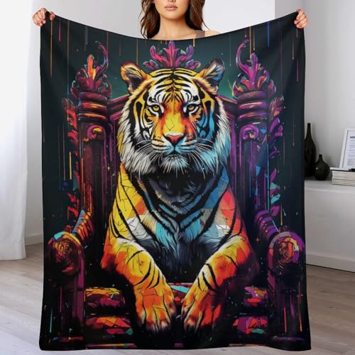 LCWWW Tiger Decke Vier Jahreszeiten Wohndecke Couchdecke Weiche Fleecedecke Flannel Sofaüberwurf Tagesdecke Für Bett/Sofa 140×180cm LCWWW Tiger Decke Vier Jahreszeiten Wohndecke Couchdecke Weiche Fleecedecke Flannel Sofaüberwurf Tagesdecke Für Bett/Sofa 140×180cm von LCWWW