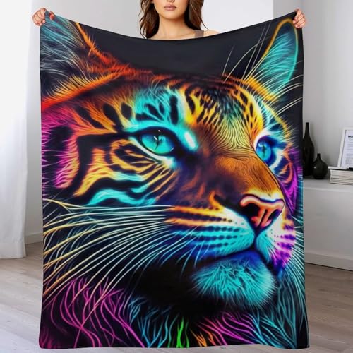 LCWWW Tiger Fleece Decke, Weiche Kuscheldecken, Leichte, Gemütliche Flannel Sofadecke/Couchdecke Für Erwachsene, Wohndecke 100×130cm LCWWW Tiger Fleece Decke, Weiche Kuscheldecken, Leichte, Gemütliche Flannel Sofadecke/Couchdecke Für Erwachsene, Wohndecke 100×130cm von LCWWW