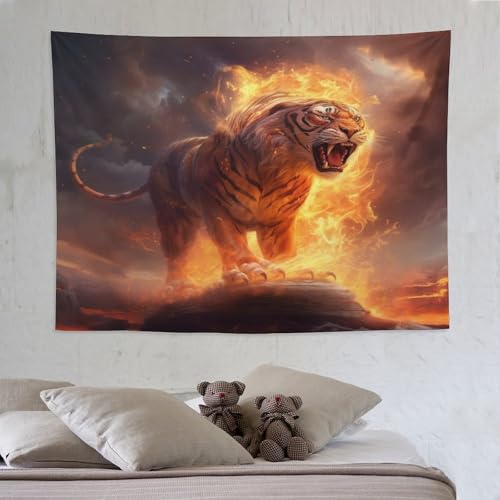 LCWWW Tiger Tapisserie Wandbehang Wandteppiche Für Schlafzimmer Wohnzimmer Wohnheim Dekor 150×200cm LCWWW Tiger Tapisserie Wandbehang Wandteppiche Für Schlafzimmer Wohnzimmer Wohnheim Dekor 150×200cm von LCWWW