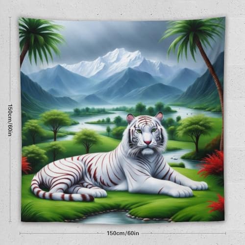 LCWWW Tiger Wandteppich Wandbehang Tapisserie Für Männer Frauen Schlafzimmer Ästhetischer Wandteppiche Für Wohnheimdekoration 150×150cm LCWWW Tiger Wandteppich Wandbehang Tapisserie Für Männer Frauen Schlafzimmer Ästhetischer Wandteppiche Für Wohnheimdekoration 150×150cm von LCWWW