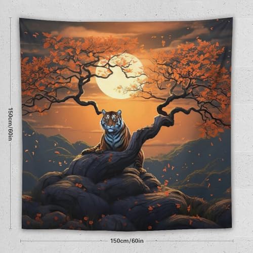 LCWWW Tiger Wandteppich Wandtuch Drucken Wandbehang Tapestry Aesthetic Ultraweiche Psychedelic Dekorativer Tapisserie Für Schlafzimmer 150×150cm LCWWW Tiger Wandteppich Wandtuch Drucken Wandbehang Tapestry Aesthetic Ultraweiche Psychedelic Dekorativer Tapisserie Für Schlafzimmer 150×150cm von LCWWW