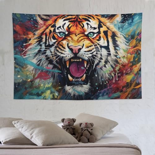 LCWWW Tiger Wandteppich Wandtuch Drucken Wandbehang Tapestry Aesthetic Ultraweiche Psychedelisch Dekorativer Tapisserie Für Schlafzimmer 150×230cm LCWWW Tiger Wandteppich Wandtuch Drucken Wandbehang Tapestry Aesthetic Ultraweiche Psychedelisch Dekorativer Tapisserie Für Schlafzimmer 150×230cm von LCWWW