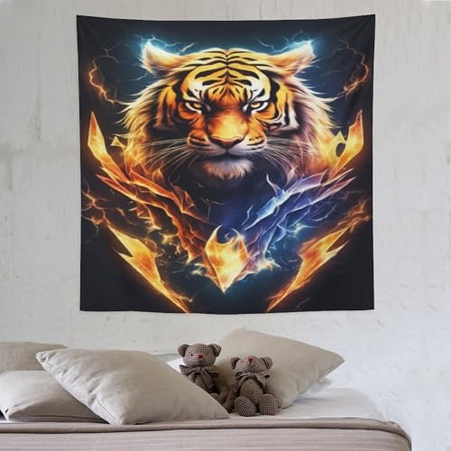LCWWW Tiger Wandteppiche Wandbehang Rechteckig Art Decor Drucken Gewebe Für Wohnzimmer Schlafzimmer Tapisserie 150×150cm LCWWW Tiger Wandteppiche Wandbehang Rechteckig Art Decor Drucken Gewebe Für Wohnzimmer Schlafzimmer Tapisserie 150×150cm von LCWWW