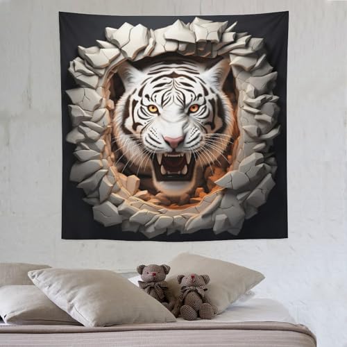 LCWWW Tiger Wandteppiche Wandbehang Rechteckig Art Decor Drucken Gewebe Für Wohnzimmer Schlafzimmer Tapisserie 150×150cm LCWWW Tiger Wandteppiche Wandbehang Rechteckig Art Decor Drucken Gewebe Für Wohnzimmer Schlafzimmer Tapisserie 150×150cm von LCWWW