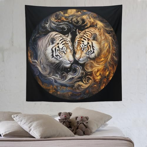 LCWWW Tiger Wandteppiche Wandbehang Rechteckig Art Decor Drucken Gewebe Für Wohnzimmer Schlafzimmer Tapisserie 150×150cm LCWWW Tiger Wandteppiche Wandbehang Rechteckig Art Decor Drucken Gewebe Für Wohnzimmer Schlafzimmer Tapisserie 150×150cm von LCWWW