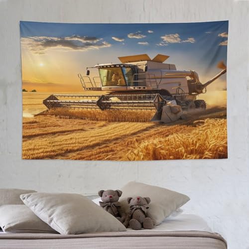 LCWWW Traktor Tapisserie Wandbehang Wandteppiche Für Schlafzimmer Wohnzimmer Wohnheim Dekor 150×230cm von LCWWW