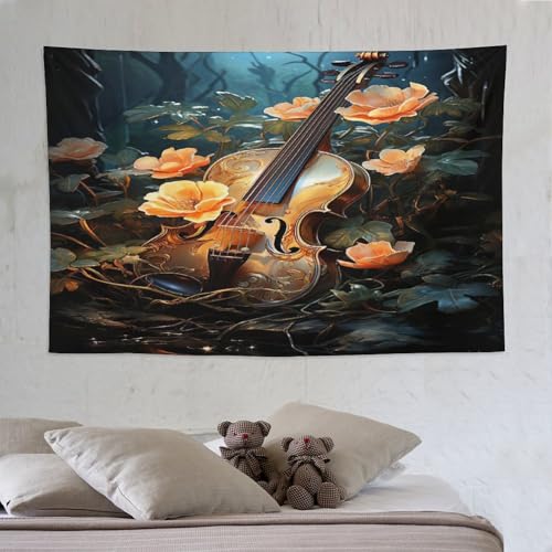 LCWWW Violine Tapisserie Wandbehang Wandteppiche Für Schlafzimmer Wohnzimmer Wohnheim Dekor 150×230cm von LCWWW