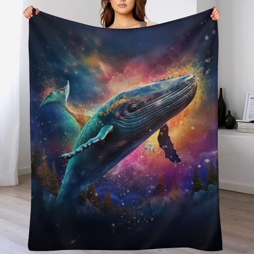 LCWWW Wal Decke Flannel Sofadecke Strandtuch Teppich Picknickdecke Weich Umhang Für Schlafzimmer, Alle Jahreszeiten 130×180cm von LCWWW