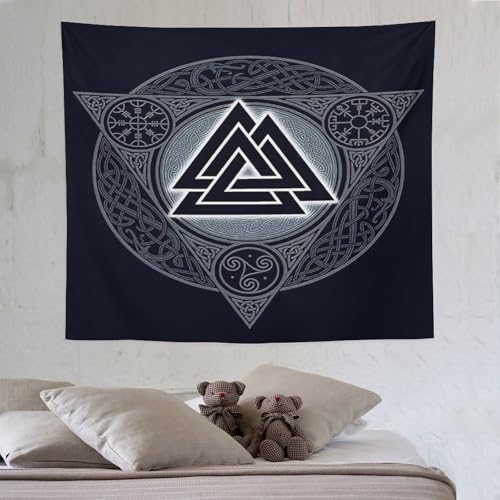 LCWWW Wikingermythos Tapisserie, Wandteppich Wandbehang Poster Druck Schlafzimmer Wohnzimmer Zuhause Wandkunst Dekoration 130×150cm von LCWWW