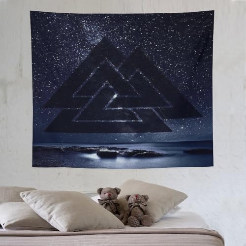 LCWWW Wikingermythos Wandteppich Wandtuch Drucken Wandbehang Tapestry Aesthetic Ultraweiche Psychedelic Dekorativer Tapisserie Für Schlafzimmer 130×150cm von LCWWW