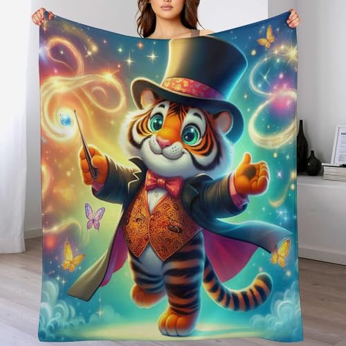LCWWW Wohndecke - Animal Tiger Decke Flannel - Extra Weiche TV- Decken Vier Jahreszeiten Wohndecke Dicke Couchdecke Für Bett/Sofa 130×150cm LCWWW Wohndecke - Animal Tiger Decke Flannel - Extra Weiche TV- Decken Vier Jahreszeiten Wohndecke Dicke Couchdecke Für Bett/Sofa 130×150cm von LCWWW
