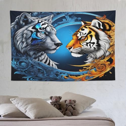 LCWWW Yin-Yang-Tiger Tapisserie, Wandteppich Wandtuch Multicolor Aus Polyester, Heimdekorationen Für Schlafzimmer Wohnzimmer Kinderzimmer, 150×230cm LCWWW Yin-Yang-Tiger Tapisserie, Wandteppich Wandtuch Multicolor Aus Polyester, Heimdekorationen Für Schlafzimmer Wohnzimmer Kinderzimmer, 150×230cm von LCWWW