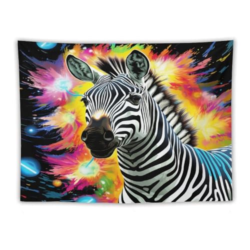 LCWWW Zebra Wandteppich 3d Drucken Wandbehang Wandteppiche Geeignet Für Raumdekoration Heim-Wanddekoration Tapisserie 150×200cm von LCWWW