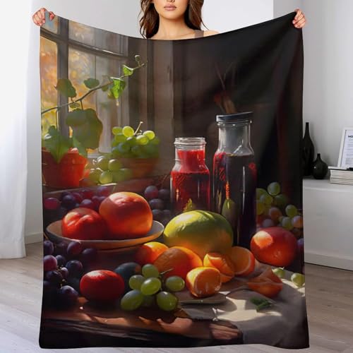 Obst Decke Weich Und Warme Fleecedecke Für Bett Couch, Flannel Decken Als Sofadecke Wohndecke Oder Tagesdecke, 130×180cm von LCWWW