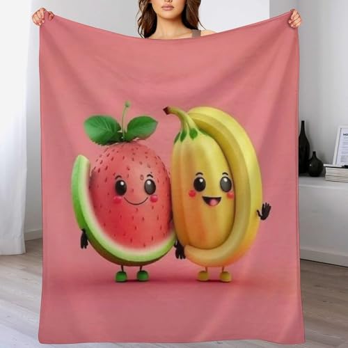 Obst Flauschige Decke Fleecedecke Weich Und Warm Als Sofadecke, Wohndecke Oder Tagesdecke, Decken Für Couch 130×180cm von LCWWW