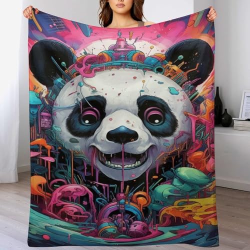 Panda Decke Flannel Sofadecke Strandtuch Teppich Picknickdecke Weich Umhang Für Schlafzimmer, Alle Jahreszeiten 130×180cm von LCWWW