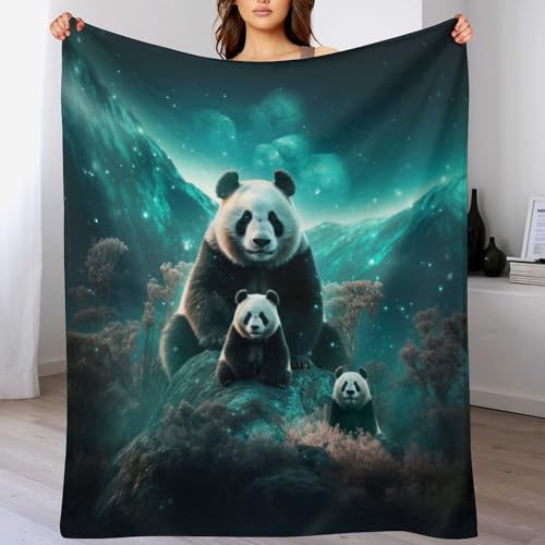 Panda Flannel Fleece Wohndecken Kuscheldecken, Superweiche, Flauschige, Warme Mikrofaser Decke Für Schlafcouch,180×200cm von LCWWW