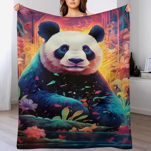 Panda Wohndecken Decken Flannel Decke Teppich Picknick Weich Für Schlafzimmer Sofa Outdoor Vier Jahreszeiten 100×130cm von LCWWW