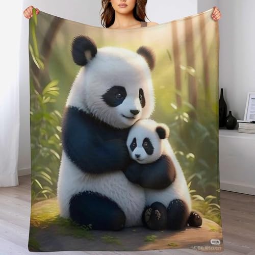 Panda Wohndecken Decken Flannel Decke Teppich Picknick Weich Für Schlafzimmer Sofa Outdoor Vier Jahreszeiten 150×200cm von LCWWW