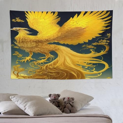 Phönix Wandteppich Kunst Wandteppiche Aesthetic Wand Teppiche,für Wohnzimmer Tapestry Schlafzimmer Tapisserie Schlafsaal Deko 150×230cm von LCWWW