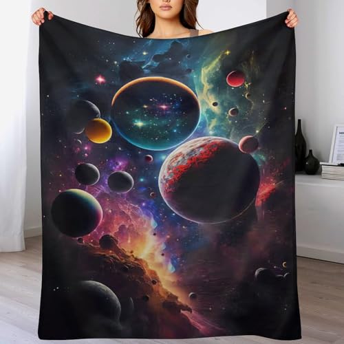 Planet Sternry Himmel Decke Fleecedecke,Weiche Warme Überwurfdecken Kinder Oder Erwachsene Für Bett Couch Stuhl Four Seasons Wohnzimmer 100×130cm Planet Sternry Himmel Decke Fleecedecke,Weiche Warme Überwurfdecken Kinder Oder Erwachsene Für Bett Couch Stuhl Four Seasons Wohnzimmer 100×130cm von LCWWW