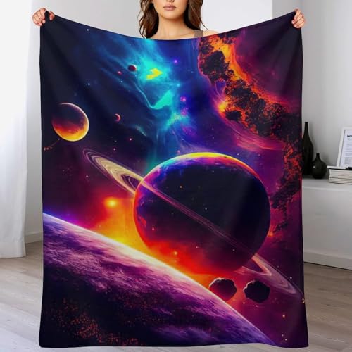 Planet Sternry Himmel Decke Fleecedecke,Weiche Warme Überwurfdecken Kinder Oder Erwachsene Für Bett Couch Stuhl Four Seasons Wohnzimmer 130×150cm Planet Sternry Himmel Decke Fleecedecke,Weiche Warme Überwurfdecken Kinder Oder Erwachsene Für Bett Couch Stuhl Four Seasons Wohnzimmer 130×150cm von LCWWW