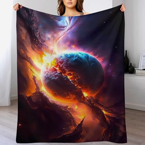 Planet Sternry Himmel Decke Weich Und Warme Fleecedecke Für Bett Couch, Flannel Decken Als Sofadecke Wohndecke Oder Tagesdecke, 130×180cm Planet Sternry Himmel Decke Weich Und Warme Fleecedecke Für Bett Couch, Flannel Decken Als Sofadecke Wohndecke Oder Tagesdecke, 130×180cm von LCWWW