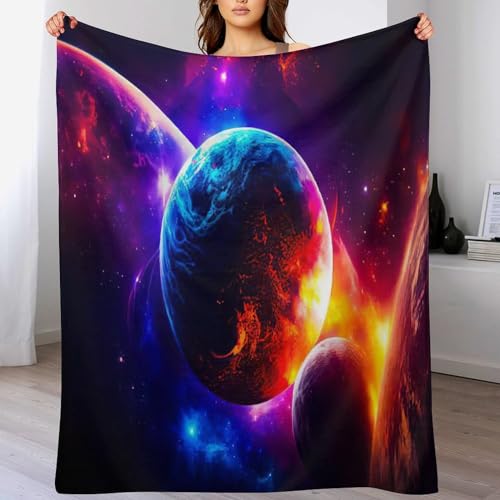 Planet Sternry Himmel Decke Weich Und Warme Fleecedecke Für Bett Couch, Flannel Decken Als Sofadecke Wohndecke Oder Tagesdecke, 150×200cm Planet Sternry Himmel Decke Weich Und Warme Fleecedecke Für Bett Couch, Flannel Decken Als Sofadecke Wohndecke Oder Tagesdecke, 150×200cm von LCWWW