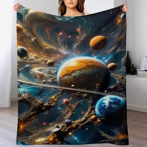Planet Sternry Himmel Dick Decke Weich Wärme Gemütlich Flannel-Fleece Sofadecke Deckeldecke Couchdecke Vier Jahreszeiten Bett Decken 130×150cm Planet Sternry Himmel Dick Decke Weich Wärme Gemütlich Flannel-Fleece Sofadecke Deckeldecke Couchdecke Vier Jahreszeiten Bett Decken 130×150cm von LCWWW