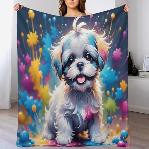 Süßer Hund Dick Decke Weich Wärme Gemütlich Flannel-Fleece Sofadecke Deckeldecke 3D Bilder Wohndecke Für Bett/Sofa 180×200cm Süßer Hund Dick Decke Weich Wärme Gemütlich Flannel-Fleece Sofadecke Deckeldecke 3D Bilder Wohndecke Für Bett/Sofa 180×200cm von LCWWW