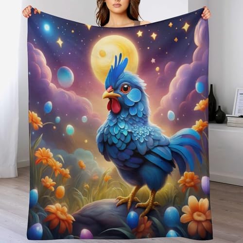 Süßes Huhn Flannel Fleece Wohndecken Kuscheldecken, Superweiche, Flauschige, Warme Mikrofaser Decke Für Schlafcouch,140×180cm von LCWWW