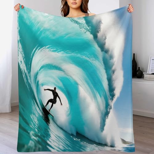 Surf Decke, Wohndecke,Weich Warm Flannel Vier Jahreszeiten Fleecedecke Sofadecke Bettdecke Wohnzimmer Couch Wohndecke 180×200cm von LCWWW