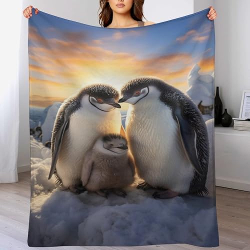 Tier Pinguin Dick Decke Weich Wärme Gemütlich Flannel-Fleece Sofadecke Deckeldecke 3D Bilder Wohndecke Für Bett/Sofa 130×180cm Tier Pinguin Dick Decke Weich Wärme Gemütlich Flannel-Fleece Sofadecke Deckeldecke 3D Bilder Wohndecke Für Bett/Sofa 130×180cm von LCWWW