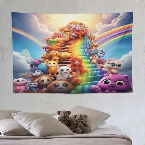 Tier-Regenbogen Leiter Tapisserie Wandbehang Wandteppiche Für Schlafzimmer Wohnzimmer Wohnheim Dekor 150×230cm Tier-Regenbogen Leiter Tapisserie Wandbehang Wandteppiche Für Schlafzimmer Wohnzimmer Wohnheim Dekor 150×230cm von LCWWW