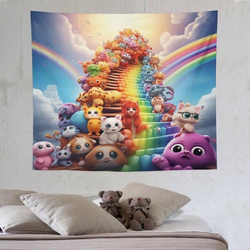 Tier-Regenbogen Leiter Wandteppich Wandtuch Drucken Wandbehang Tapestry Aesthetic Ultraweiche Psychedelic Dekorativer Tapisserie Für Schlafzimmer 130×150cm Tier-Regenbogen Leiter Wandteppich Wandtuch Drucken Wandbehang Tapestry Aesthetic Ultraweiche Psychedelic Dekorativer Tapisserie Für Schlafzimmer 130×150cm von LCWWW