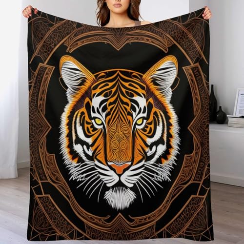 Tiger Decke Fleecedecke,Weiche Warme Überwurfdecken Kinder Oder Erwachsene Für Bett Couch Stuhl Four Seasons Wohnzimmer 130×150cm Tiger Decke Fleecedecke,Weiche Warme Überwurfdecken Kinder Oder Erwachsene Für Bett Couch Stuhl Four Seasons Wohnzimmer 130×150cm von LCWWW