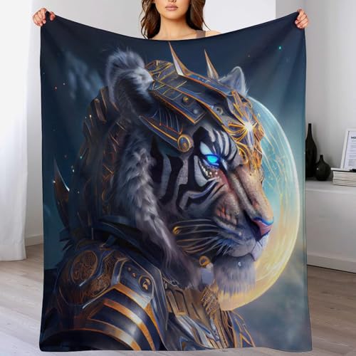 Tiger Flannel Fleece Wohndecken Kuscheldecken, Superweiche, Flauschige, Warme Mikrofaser Decke Für Schlafcouch,180×200cm von LCWWW