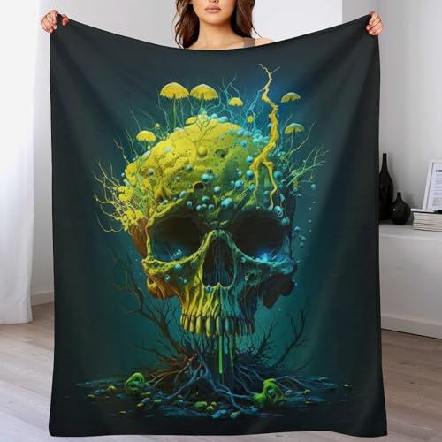 Totenkopf Dick Decke Weich Wärme Gemütlich Flannel-Fleece Sofadecke Deckeldecke 3D Bilder Wohndecke Für Bett/Sofa 150×200cm Totenkopf Dick Decke Weich Wärme Gemütlich Flannel-Fleece Sofadecke Deckeldecke 3D Bilder Wohndecke Für Bett/Sofa 150×200cm von LCWWW
