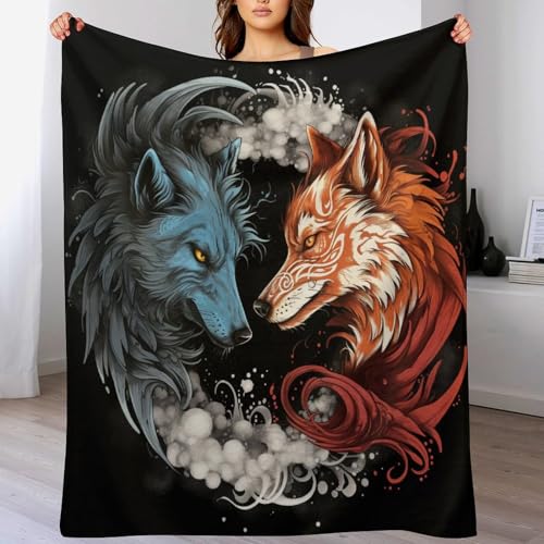 Wolf Dick Decke Weich Wärme Gemütlich Flannel-Fleece Sofadecke Deckeldecke 3D Bilder Wohndecke Für Bett/Sofa 130×150cm Wolf Dick Decke Weich Wärme Gemütlich Flannel-Fleece Sofadecke Deckeldecke 3D Bilder Wohndecke Für Bett/Sofa 130×150cm von LCWWW