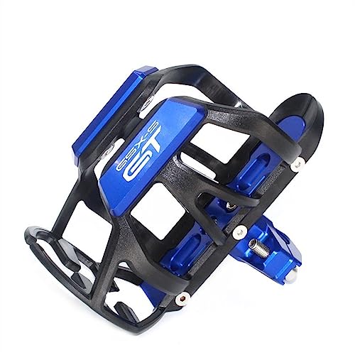 Für Suzuki GSX-S1000GT GSXS1000 2022 2023 GSXS1000GT Motorrad Getränke Wasser Flaschenhalter Trinken Kaffee Tasse Halter Stoßstange Halter Stehen Wate Trinken Tasse Halter Getränkehalter(Blau) von LCXZKIVS