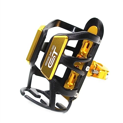 Für Suzuki GSX-S1000GT GSXS1000 2022 2023 GSXS1000GT Motorrad Getränke Wasser Flaschenhalter Trinken Kaffee Tasse Halter Stoßstange Halter Stehen Wate Trinken Tasse Halter Getränkehalter(Gold) von LCXZKIVS