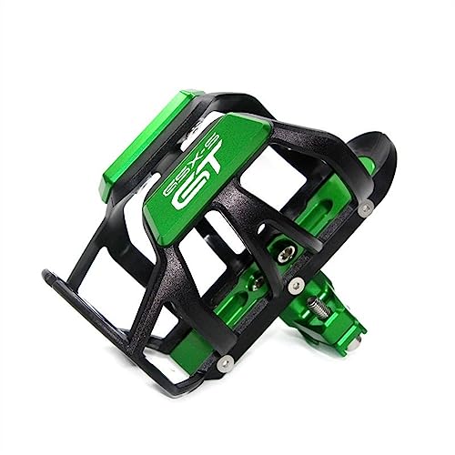 Für Suzuki GSX-S1000GT GSXS1000 2022 2023 GSXS1000GT Motorrad Getränke Wasser Flaschenhalter Trinken Kaffee Tasse Halter Stoßstange Halter Stehen Wate Trinken Tasse Halter Getränkehalter(Grün) von LCXZKIVS
