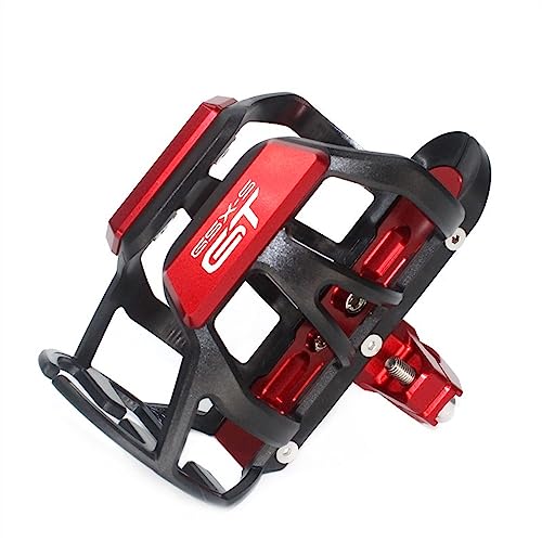 Für Suzuki GSX-S1000GT GSXS1000 2022 2023 GSXS1000GT Motorrad Getränke Wasser Flaschenhalter Trinken Kaffee Tasse Halter Stoßstange Halter Stehen Wate Trinken Tasse Halter Getränkehalter(Rot) von LCXZKIVS