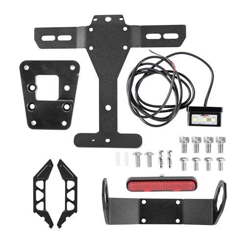 Für Z900 ZH2 2020 2021 2022 2023 Z 900 Z H2 2020-2023 Motorrad Kotflügel Eliminator Hinten Kennzeichen Halterung Halter(Schwarz) von LCXZKIVS