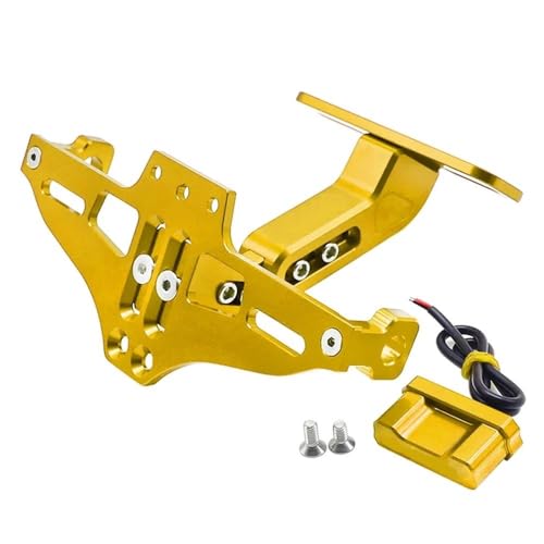 Hinten Kennzeichen Halter Halterung Mit Licht Schwanz Tidy Mount Eliminator FÜR MT09 MT 09 MT-09 SP 2021 2022 2023 2024(Gold) von LCXZKIVS