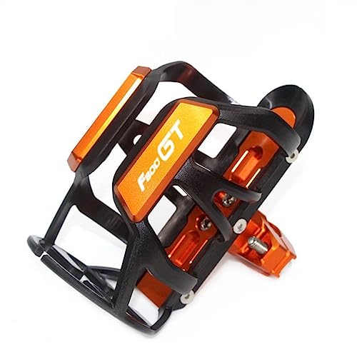 LCXZKIVS Für B&M&W F800GT 2013-2018 F800 Motorrad Getränke Wasser Flasche Käfig Trinken Kaffee Tasse Halter Stoßstange Halter Stehen Wate Trinken Tasse Halter Getränkehalter(Orange) von LCXZKIVS